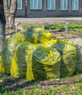 garden green waste in bags